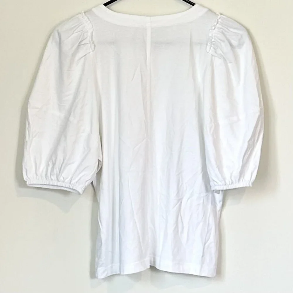 NWT Madewell White Puff-Sleeve Tee - Size: Small